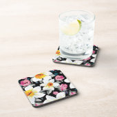 Eleganzmuster mit Narzissen-Blumen Untersetzer (Rechte Seite)