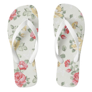 Eleganztapetenmuster der rosa Rosen Badesandalen