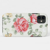 Eleganztapetenmuster der rosa Rosen Case-Mate iPhone Hülle (Rückseite (Horizontal))