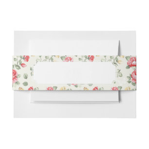 Eleganztapetenmuster der rosa Rosen Einladungsbanderole