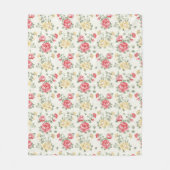 Eleganztapetenmuster der rosa Rosen Fleecedecke (Vorderseite)