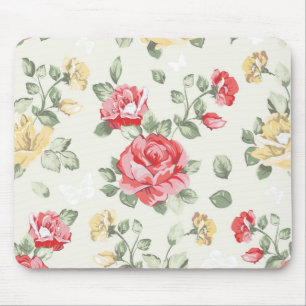 Eleganztapetenmuster der rosa Rosen Mousepad
