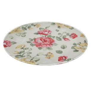 Eleganztapetenmuster der rosa Rosen Schneidebrett