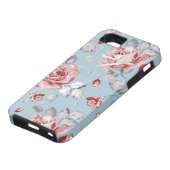 Eleganztapetenmuster von rosa Rosen 2 Case-Mate iPhone Hülle (unten)
