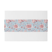 Eleganztapetenmuster von rosa Rosen 2 Einladungsbanderole (Rückseitenbeispiel)