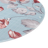 Eleganztapetenmuster von rosa Rosen 2 Schneidebrett (Ecke)