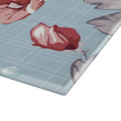 Eleganztapetenmuster von rosa Rosen 2 Schneidebrett (Ecke)