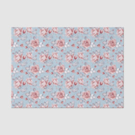 Eleganztapetenmuster von rosa Rosen 2 Seidenpapier