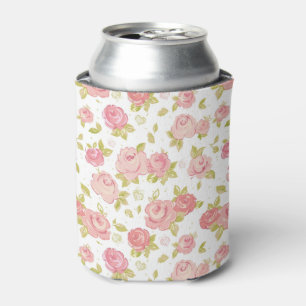 Eleganztapetenmuster von rosa Rosen 3 Dosenkühler