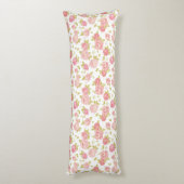 Eleganztapetenmuster von rosa Rosen 3 Seitenschläferkissen (Rückseite (Vertikal))