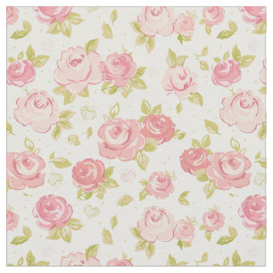 Eleganztapetenmuster von rosa Rosen 3 Stoff