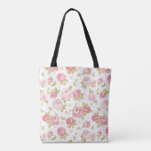 Eleganztapetenmuster von rosa Rosen 3 Tasche (Rückseite)
