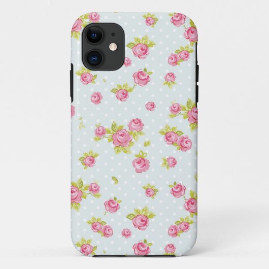 Eleganztapetenmuster von rosa Rosen 4 Case-Mate iPhone Hülle (Rückseite)
