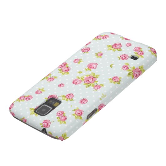 Eleganztapetenmuster von rosa Rosen 4 Case-Mate Samsung Galaxy Hülle (unten)