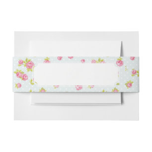 Eleganztapetenmuster von rosa Rosen 4 Einladungsbanderole