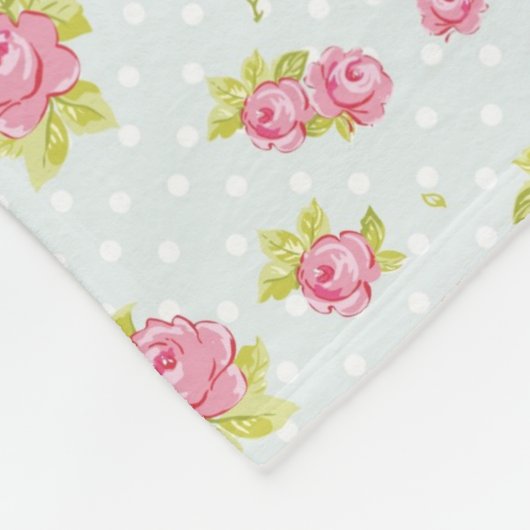 Eleganztapetenmuster von rosa Rosen 4 Fleecedecke (Ecke)