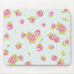 Eleganztapetenmuster von rosa Rosen 4 Mousepad