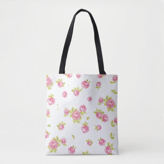 Eleganztapetenmuster von rosa Rosen 4 Tasche (Vorderseite)