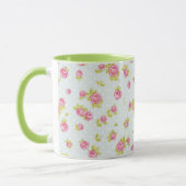 Eleganztapetenmuster von rosa Rosen 4 Tasse (Links)