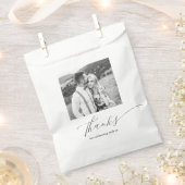 Elegat Calligraphy Foto Wedding Vielen Dank Geschenktütchen (Ausgeschnitten)