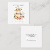 Elegatcake Baker Konditorei Koch Quadratische Visitenkarte (Vorne/Hinten)