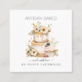 Elegatcake Baker Konditorei Koch Quadratische Visitenkarte (Vorderseite)