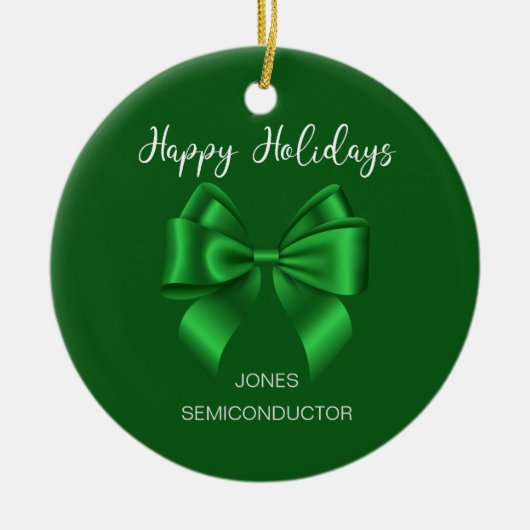 Elegatn Happy Holidays Keramik Ornament (Vorne)