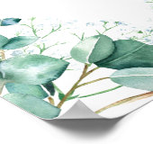 ELegen Eucalyptus Greenery Wedding Welcome Sign Poster (Ecke)