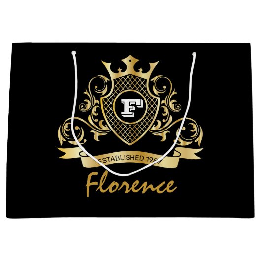 Elegenat Monagram Fashional Geschenktasche Große Geschenktüte (Vorderseite)