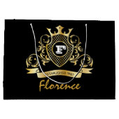 Elegenat Monagram Fashional Geschenktasche Große Geschenktüte (Rückseite)