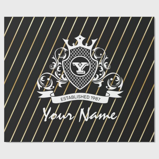 Elegenat White Monagram Packpapier (Flach)