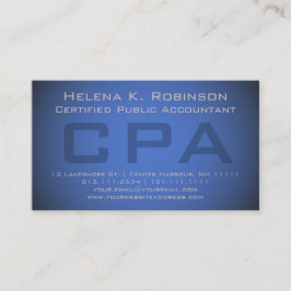 Elegent blauer Buchhalter CPA-Finanzberater Visitenkarte