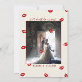 Elegent Bold Gothic Wedding Einladung (Rückseite)