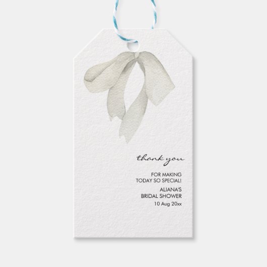 Elegent Bow Sie bindet das Brautparty des Knotens Geschenkanhänger (Vorderseite)