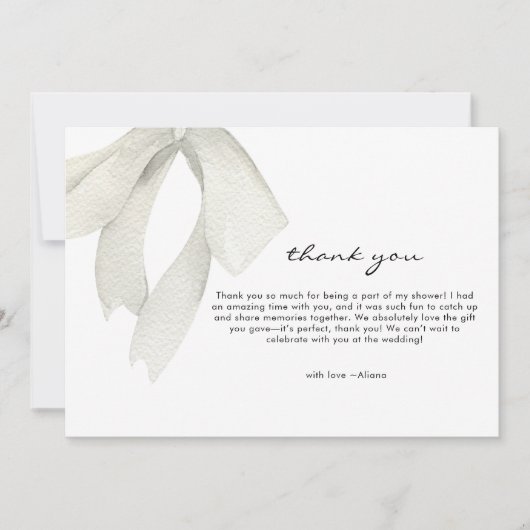 Elegent Bow Sie bindet den Knoten Dankeschön Karte (Vorderseite)