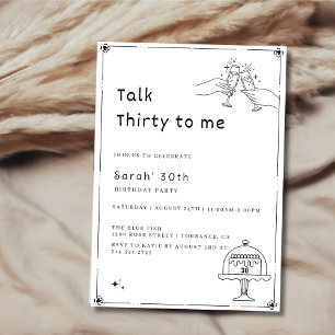 Elegent einfache Rede 30 zu mir 30. Geburtstag Par Einladung