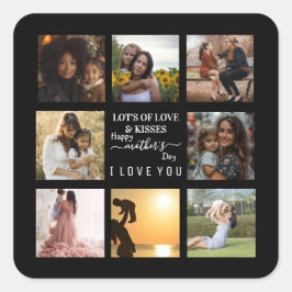 Elegent first mothers day quadratischer aufkleber