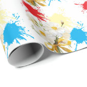 Elegent modren dazie flower geschenkpapier (Rolleneckpunkt)