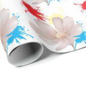 Elegent modren dazie flower geschenkpapier (Rolleneckpunkt)