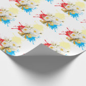 Elegent modren dazie flower geschenkpapier (Ecke)