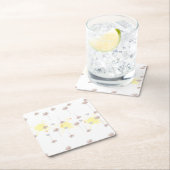 Elegent modren dazie flower rechteckiger pappuntersetzer (Vor Ort)