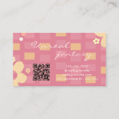 Elegent Retro Chic Pink Daisy Cute  Visitenkarte (Rückseite)