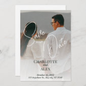 Elegent Save the Date Announcement Dankeskarte (Vorne/Hinten)