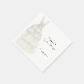 Elegent Simple White Wedding Gown Brautparty Serviette (Ecke)