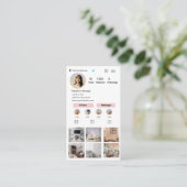 Elegent Social Media Instagram Innenarchitekt Visitenkarte (Stehend Vorderseite)