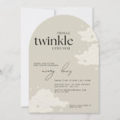 Elegent Twinkle Twinkle Little Star Baby Dusche Einladung (Vorderseite)