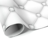 Elegent White Diamond Geschenkpapier (Rolleneckpunkt)