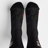 Elegie für ein gefallenes Lied – Romantische gotis Socken (Oben)