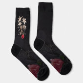 Elegie für ein gefallenes Lied – Romantische gotis Socken (Rechts)