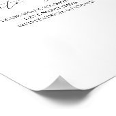 Elegnat Brautparty Date Night Jar Sign Poster (Ecke)